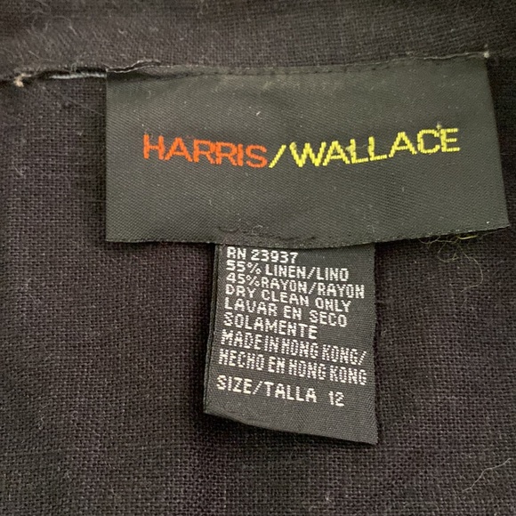 Harris Wallace Linen and Rayon Cropped Button Top or Jacket Colorful Designs 12 - Picture 3 of 14